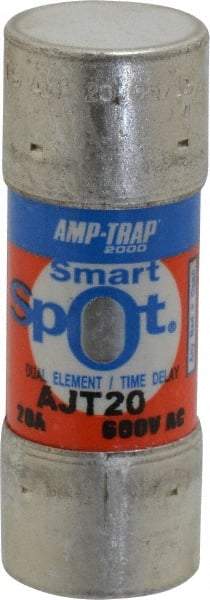 Ferraz Shawmut - 500 VDC, 600 VAC, 20 Amp, Time Delay General Purpose Fuse - Clip Mount, 2-1/4" OAL, 100 at DC, 200 at AC, 300 (Self-Certified) kA Rating, 13/16" Diam - USA Tool & Supply