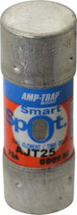 Ferraz Shawmut - 500 VDC, 600 VAC, 25 Amp, Time Delay General Purpose Fuse - Clip Mount, 2-1/4" OAL, 100 at DC, 200 at AC, 300 (Self-Certified) kA Rating, 13/16" Diam - USA Tool & Supply