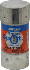 Ferraz Shawmut - 500 VDC, 600 VAC, 35 Amp, Time Delay General Purpose Fuse - Clip Mount, 2-3/8" OAL, 100 at DC, 200 at AC, 300 (Self-Certified) kA Rating, 1-1/16" Diam - USA Tool & Supply