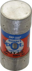 Ferraz Shawmut - 500 VDC, 600 VAC, 45 Amp, Time Delay General Purpose Fuse - Clip Mount, 2-3/8" OAL, 100 at DC, 200 at AC, 300 (Self-Certified) kA Rating, 1-1/16" Diam - USA Tool & Supply