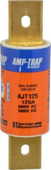 Ferraz Shawmut - 500 VDC, 600 VAC, 125 Amp, Time Delay General Purpose Fuse - Clip Mount, 5-3/4" OAL, 100 at DC, 200 at AC, 300 (Self-Certified) kA Rating, 1-5/8" Diam - USA Tool & Supply