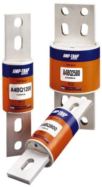 Ferraz Shawmut - 500 VDC, 600 VAC, 3000 Amp, Time Delay General Purpose Fuse - Bolt-on Mount, 10-3/4" OAL, 100 at DC, 200 at AC, 300 (Self-Certified) kA Rating, 5" Diam - USA Tool & Supply