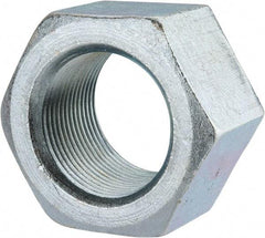 Value Collection - 1-1/2 - 12 UNF Steel Right Hand Hex Nut - 2-1/4" Across Flats, 1-9/32" High, Zinc Clear Finish - USA Tool & Supply