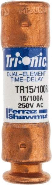 Ferraz Shawmut - 250 VAC/VDC, 0.15 Amp, Time Delay General Purpose Fuse - Clip Mount, 50.8mm OAL, 20 at DC, 200 at AC kA Rating, 9/16" Diam - USA Tool & Supply