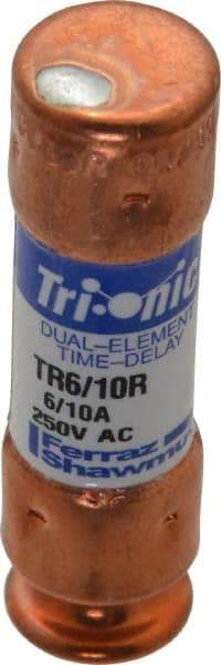 Ferraz Shawmut - 250 VAC/VDC, 0.6 Amp, Time Delay General Purpose Fuse - Clip Mount, 50.8mm OAL, 20 at DC, 200 at AC kA Rating, 9/16" Diam - USA Tool & Supply