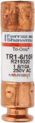 Ferraz Shawmut - 250 VAC/VDC, 1.6 Amp, Time Delay General Purpose Fuse - Clip Mount, 50.8mm OAL, 20 at DC, 200 at AC kA Rating, 9/16" Diam - USA Tool & Supply