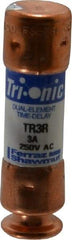 Ferraz Shawmut - 160 VDC, 250 VAC, 3 Amp, Time Delay General Purpose Fuse - Clip Mount, 50.8mm OAL, 20 at DC, 200 at AC kA Rating, 9/16" Diam - USA Tool & Supply