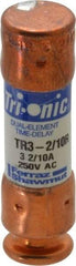 Ferraz Shawmut - 160 VDC, 250 VAC, 3.2 Amp, Time Delay General Purpose Fuse - Clip Mount, 50.8mm OAL, 20 at DC, 200 at AC kA Rating, 9/16" Diam - USA Tool & Supply