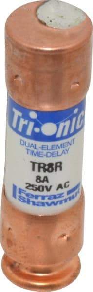 Ferraz Shawmut - 160 VDC, 250 VAC, 8 Amp, Time Delay General Purpose Fuse - Clip Mount, 50.8mm OAL, 20 at DC, 200 at AC kA Rating, 9/16" Diam - USA Tool & Supply