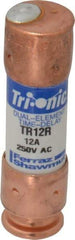 Ferraz Shawmut - 160 VDC, 250 VAC, 12 Amp, Time Delay General Purpose Fuse - Clip Mount, 50.8mm OAL, 20 at DC, 200 at AC kA Rating, 9/16" Diam - USA Tool & Supply