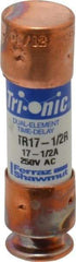 Ferraz Shawmut - 160 VDC, 250 VAC, 17.5 Amp, Time Delay General Purpose Fuse - Clip Mount, 50.8mm OAL, 20 at DC, 200 at AC kA Rating, 9/16" Diam - USA Tool & Supply