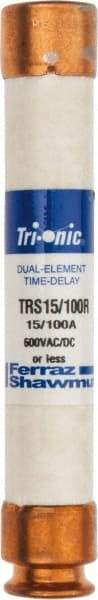 Ferraz Shawmut - 600 VAC/VDC, 0.15 Amp, Time Delay General Purpose Fuse - Clip Mount, 127mm OAL, 20 at DC, 200 at AC kA Rating, 13/16" Diam - USA Tool & Supply