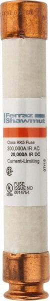 Ferraz Shawmut - 600 VAC/VDC, 2.25 Amp, Time Delay General Purpose Fuse - Clip Mount, 127mm OAL, 20 at DC, 200 at AC kA Rating, 13/16" Diam - USA Tool & Supply