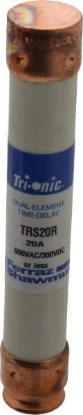 Ferraz Shawmut - 300 VDC, 600 VAC, 20 Amp, Time Delay General Purpose Fuse - Clip Mount, 127mm OAL, 20 at DC, 200 at AC kA Rating, 13/16" Diam - USA Tool & Supply