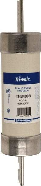 Ferraz Shawmut - 600 VAC/VDC, 400 Amp, Time Delay General Purpose Fuse - Clip Mount, 11-5/8" OAL, 100 at DC, 200 at AC kA Rating, 2-9/16" Diam - USA Tool & Supply