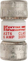 Ferraz Shawmut - 160 VDC, 300 VAC, 6 Amp, Fast-Acting General Purpose Fuse - Clip Mount, 7/8" OAL, 200 at AC, 50 at DC kA Rating, 13/32" Diam - USA Tool & Supply
