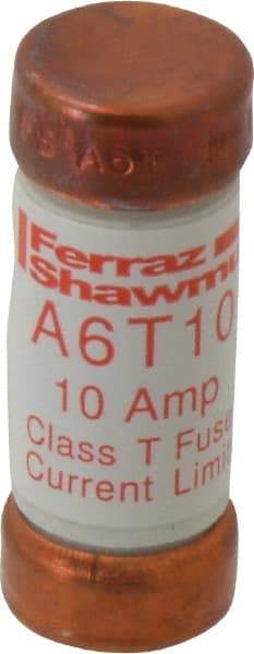 Ferraz Shawmut - 300 VDC, 600 VAC, 10 Amp, Fast-Acting General Purpose Fuse - Clip Mount, 1-1/2" OAL, 100 at DC, 200 at AC kA Rating, 9/16" Diam - USA Tool & Supply