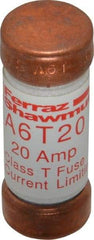 Ferraz Shawmut - 300 VDC, 600 VAC, 20 Amp, Fast-Acting General Purpose Fuse - Clip Mount, 1-1/2" OAL, 100 at DC, 200 at AC kA Rating, 9/16" Diam - USA Tool & Supply