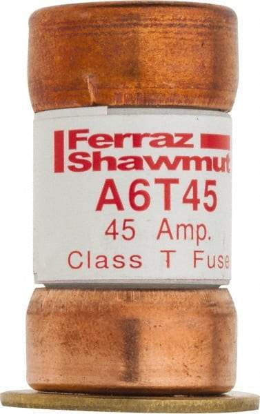 Ferraz Shawmut - 300 VDC, 600 VAC, 45 Amp, Fast-Acting General Purpose Fuse - Clip Mount, 1-9/16" OAL, 100 at DC, 200 at AC kA Rating, 13/16" Diam - USA Tool & Supply