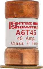 Ferraz Shawmut - 300 VDC, 600 VAC, 45 Amp, Fast-Acting General Purpose Fuse - Clip Mount, 1-9/16" OAL, 100 at DC, 200 at AC kA Rating, 13/16" Diam - USA Tool & Supply