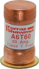 Ferraz Shawmut - 300 VDC, 600 VAC, 60 Amp, Fast-Acting General Purpose Fuse - Clip Mount, 1-9/16" OAL, 100 at DC, 200 at AC kA Rating, 13/16" Diam - USA Tool & Supply