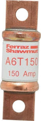 Ferraz Shawmut - 300 VDC, 600 VAC, 150 Amp, Fast-Acting General Purpose Fuse - Bolt-on Mount, 3-1/4" OAL, 100 at DC, 200 at AC kA Rating, 1-1/16" Diam - USA Tool & Supply