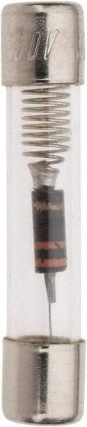 Ferraz Shawmut - 250 VAC, 0.1 Amp, Time Delay Miniature Glass Fuse - Clip Mount, 1-1/4" OAL, 1/4" Diam - USA Tool & Supply