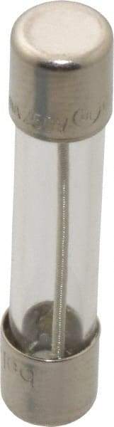 Ferraz Shawmut - 250 VAC, 0.5 Amp, Time Delay Miniature Glass Fuse - Clip Mount, 1-1/4" OAL, 1/4" Diam - USA Tool & Supply