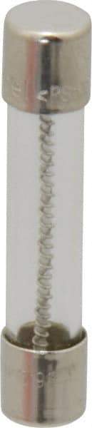 Ferraz Shawmut - 250 VAC, 6.25 Amp, Time Delay Miniature Glass Fuse - Clip Mount, 1-1/4" OAL, 1/4" Diam - USA Tool & Supply