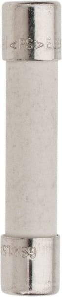 Ferraz Shawmut - 250 VAC, 0.5 Amp, Time Delay Miniature Ceramic Fuse - Clip Mount, 1-1/4" OAL, 1/4" Diam - USA Tool & Supply