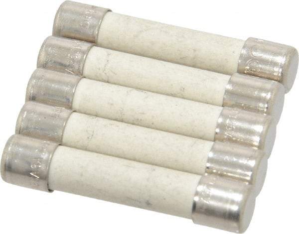 Ferraz Shawmut - 250 VAC, 3 Amp, Time Delay Miniature Ceramic Fuse - Clip Mount, 1-1/4" OAL, 1/4" Diam - USA Tool & Supply