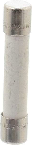 Ferraz Shawmut - 250 VAC, 6 Amp, Time Delay Miniature Ceramic Fuse - Clip Mount, 1-1/4" OAL, 1/4" Diam - USA Tool & Supply