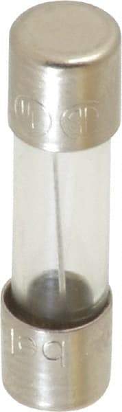 Ferraz Shawmut - 250 VAC, 2 Amp, Fast-Acting Miniature Glass Fuse - Clip Mount, 20mm OAL, 5mm Diam - USA Tool & Supply