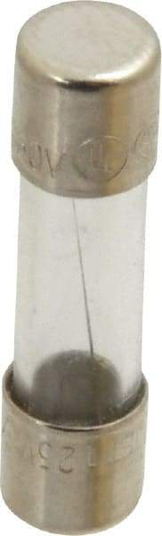 Ferraz Shawmut - 250 VAC, 2.5 Amp, Fast-Acting Miniature Glass Fuse - Clip Mount, 20mm OAL, 5mm Diam - USA Tool & Supply