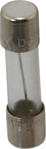 Ferraz Shawmut - 125 VAC, 5 Amp, Fast-Acting Miniature Glass Fuse - Clip Mount, 20mm OAL, 10 at AC kA Rating, 5mm Diam - USA Tool & Supply