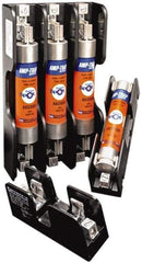 Ferraz Shawmut - 3 Pole, 6 to 2/0 AWG, 250/600 VAC/VDC, 100 Amp, DIN Rail Mount, Screw Mount Fuse Block - 5/16 Inch Diameter x 10.08 Inch Long x 5.8 Inch Wide x 2.48 Inch High Block - USA Tool & Supply