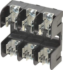 Ferraz Shawmut - 3 Pole, 250 VAC/VDC, 30 Amp, Screw Mount Fuse Block - 3 Inch Long x 3 Inch Wide x 1.38 Inch High Block - USA Tool & Supply
