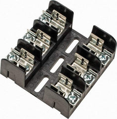 Ferraz Shawmut - 3 Pole, 250 VAC/VDC, 30 Amp, Screw Mount Fuse Block - 3 Inch Long x 3 Inch Wide x 1.38 Inch High Block - USA Tool & Supply