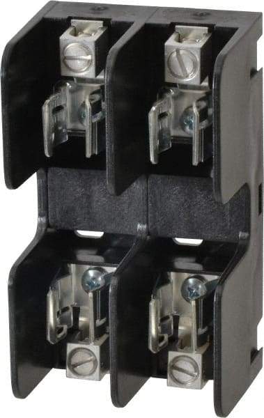 Ferraz Shawmut - 2 Pole, 250 VAC/VDC, 60 Amp, Screw Mount Fuse Block - 3 Inch Long x 2.03 Inch Wide x 1.38 Inch High Block - USA Tool & Supply