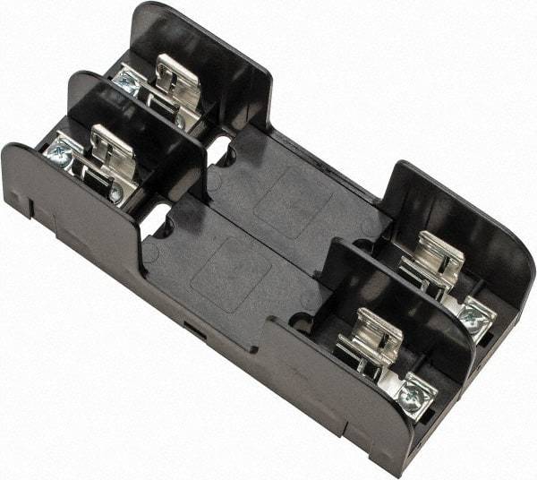 Ferraz Shawmut - 2 Pole, 10 to 14 AWG, 250/600 VAC/VDC, 30 Amp, Screw Mount Fuse Block - 5/16 Inch Diameter x 7 Inch Long x 3.09 Inch Wide x 2 Inch High Block - USA Tool & Supply