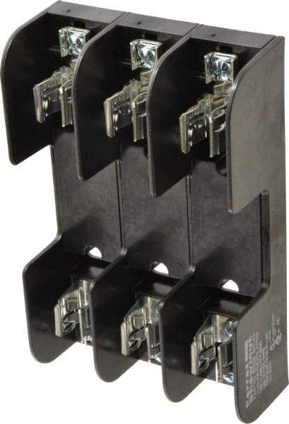 Ferraz Shawmut - 3 Pole, 10 to 14 AWG, 250/600 VAC/VDC, 30 Amp, Screw Mount Fuse Block - 5/16 Inch Diameter x 7 Inch Long x 4.55 Inch Wide x 2 Inch High Block - USA Tool & Supply