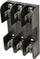 Ferraz Shawmut - 3 Pole, 10 to 14 AWG, 250/600 VAC/VDC, 30 Amp, Screw Mount Fuse Block - 5/16 Inch Diameter x 7 Inch Long x 4.55 Inch Wide x 2 Inch High Block - USA Tool & Supply