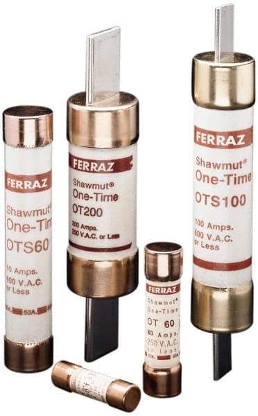 Ferraz Shawmut - 300 VDC, 600 VAC, 125 Amp, Fast-Acting General Purpose Fuse - Clip Mount, 9-5/8" OAL, 20 at DC, 50 at AC kA Rating, 1-13/16" Diam - USA Tool & Supply