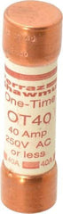 Ferraz Shawmut - 250 VAC/VDC, 40 Amp, Fast-Acting General Purpose Fuse - Clip Mount, 76.2mm OAL, 20 at DC, 50 at AC kA Rating, 13/16" Diam - USA Tool & Supply