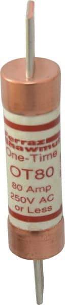 Ferraz Shawmut - 250 VAC/VDC, 80 Amp, Fast-Acting General Purpose Fuse - Clip Mount, 5-7/8" OAL, 20 at DC, 50 at AC kA Rating, 1-1/16" Diam - USA Tool & Supply