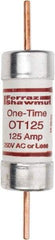 Ferraz Shawmut - 250 VAC/VDC, 125 Amp, Fast-Acting General Purpose Fuse - Clip Mount, 7-1/8" OAL, 20 at DC, 50 at AC kA Rating, 1-9/16" Diam - USA Tool & Supply