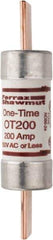 Ferraz Shawmut - 250 VAC/VDC, 200 Amp, Fast-Acting General Purpose Fuse - Clip Mount, 7-1/8" OAL, 20 at DC, 50 at AC kA Rating, 1-9/16" Diam - USA Tool & Supply