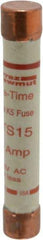 Ferraz Shawmut - 300 VDC, 600 VAC, 15 Amp, Fast-Acting General Purpose Fuse - Clip Mount, 127mm OAL, 20 at DC, 50 at AC kA Rating, 13/16" Diam - USA Tool & Supply