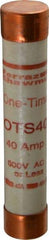 Ferraz Shawmut - 300 VDC, 600 VAC, 40 Amp, Fast-Acting General Purpose Fuse - Clip Mount, 5-1/2" OAL, 20 at DC, 50 at AC kA Rating, 1-1/16" Diam - USA Tool & Supply