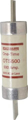 Ferraz Shawmut - 300 VDC, 600 VAC, 500 Amp, Fast-Acting General Purpose Fuse - Clip Mount, 13-3/8" OAL, 20 at DC, 50 at AC kA Rating, 3-1/8" Diam - USA Tool & Supply